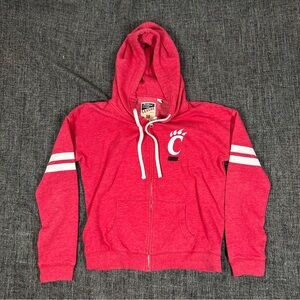 Tribunes Sweats University of Cincinnati UC Red Zip-Up Hoodie with Logo